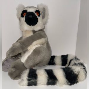 Ringo the Ring-Tailed Lemur 21 In Including Tail Plush Stuffed Animal Toy